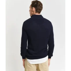 Knitwear*Gant Half Zip Jumper in Blue