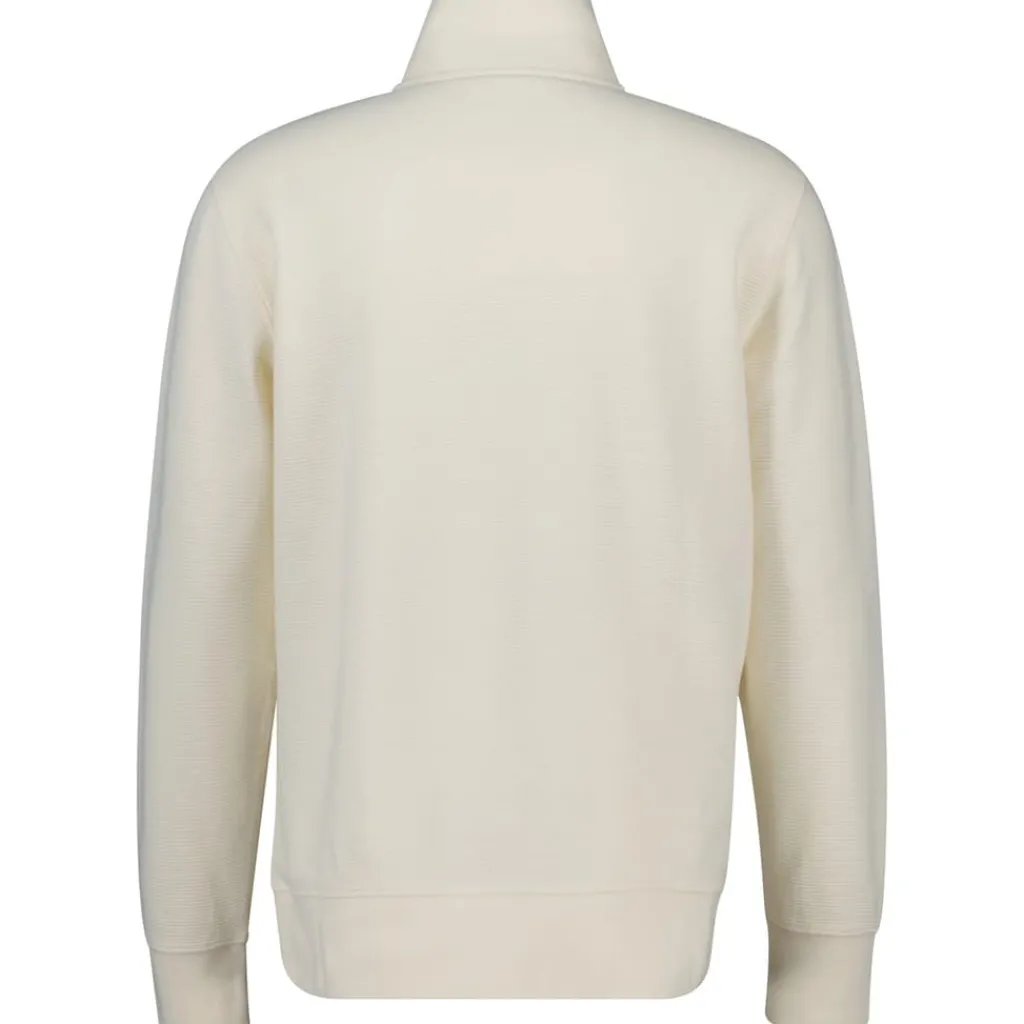 Knitwear*Gant Half Zip Sweatshirt in Cream