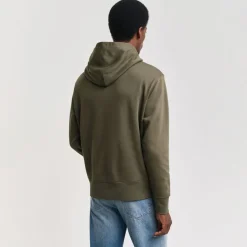 Hoodies*Gant Regular Fit Embroidered Archive Shield Hoodie in Green