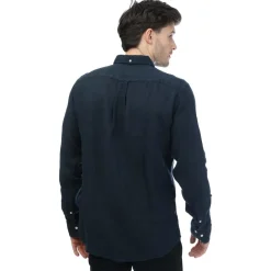 Shirts*Gant Regular Fit Garment Dyed Linen Shirt in Navy