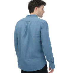 Shirts*Gant Regular Fit Garment Dyed Linen Shirt in Blue