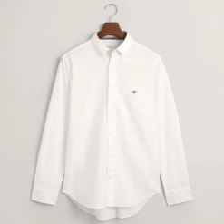 Shirts*Gant Regular Fit Poplin Archive Shield Shirt in White