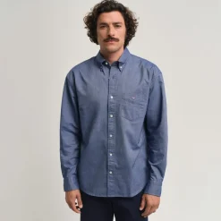 Shirts*Gant Relaxed Fit Oxford Shirt in Blue
