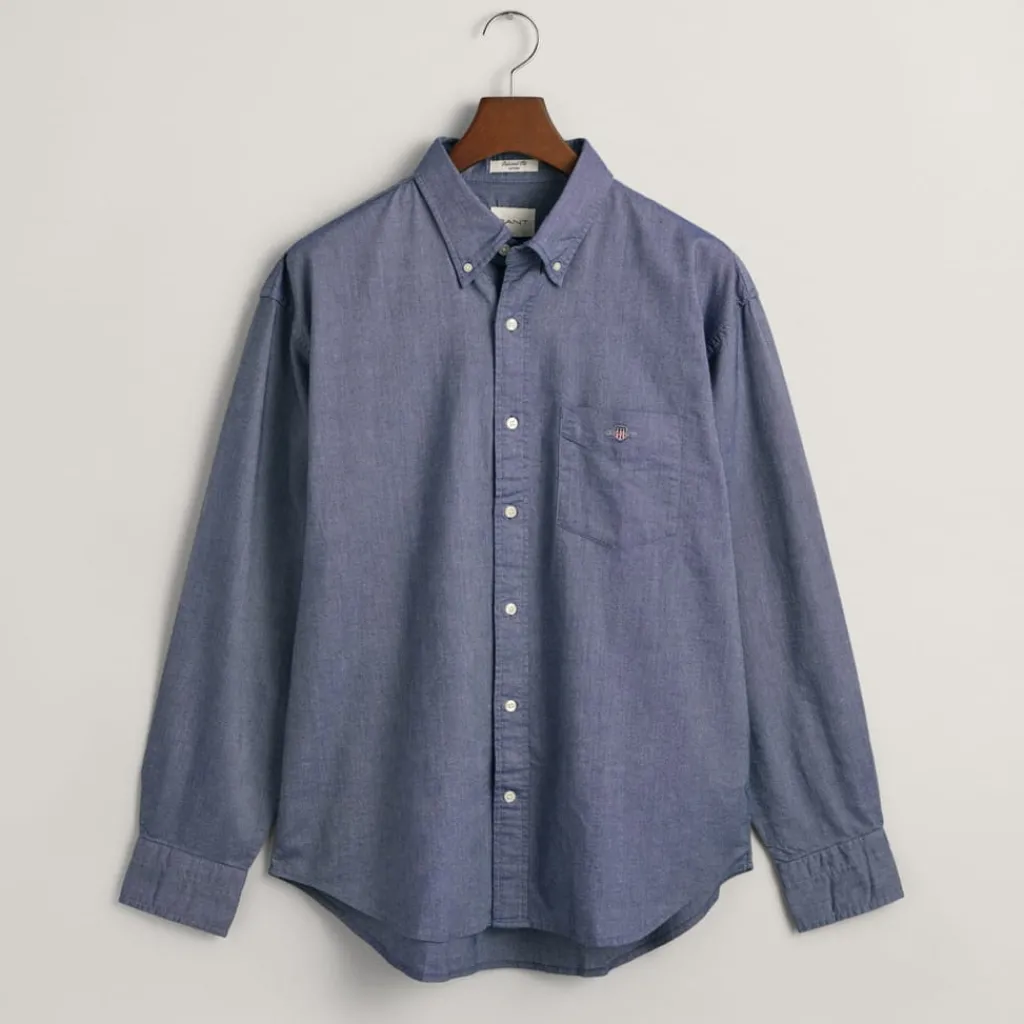 Shirts*Gant Relaxed Fit Oxford Shirt in Blue