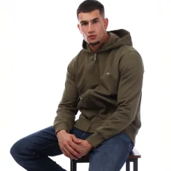 Sweatshirts*Gant Shield Logo Full Zip Hoodie in Green