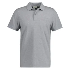 Polo Shirts*Gant Tonal Shield Polo Shirt in Grey