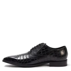 Footwear|Shoes*Giorgio Leather Croc Men Oxford Dress Brogue Shoes in Black