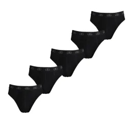 Underwear And Socks*Giorgio Mens Essential 5 Pack Briefs in Black