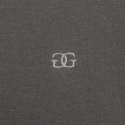 Knitwear*Giorgio Mens Mock V Neck Knitted Sweater in Grey