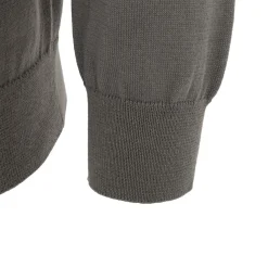 Knitwear*Giorgio Mens Mock V Neck Knitted Sweater in Grey