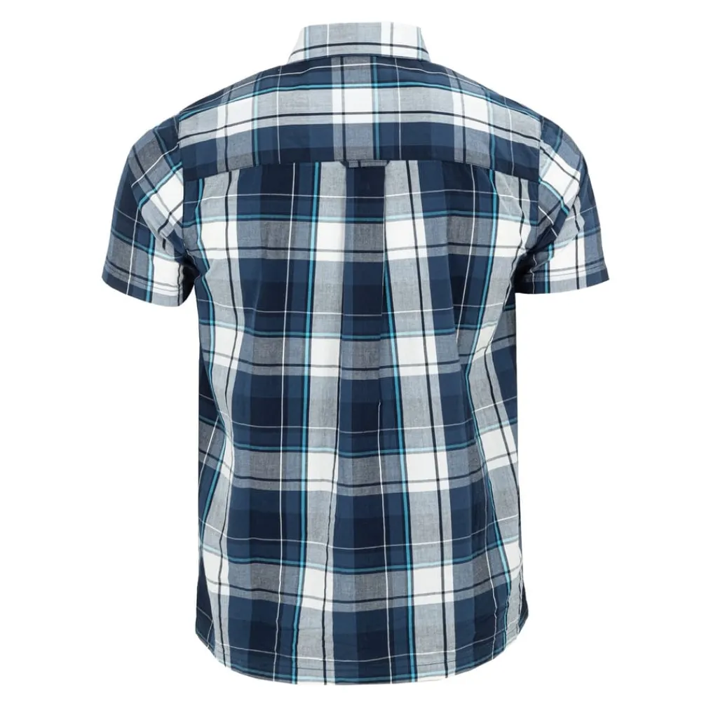 Shirts*Giorgio Mens Short Sleeve Check Shirt in Blue