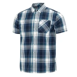 Shirts*Giorgio Mens Short Sleeve Check Shirt in Blue