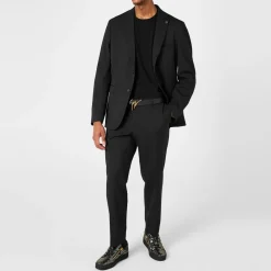Belts*Giuseppe Zanotti Script Logo Belt in Black