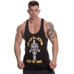 Fitness And Gymwear*Golds Gym Joe Vest Mens in Black