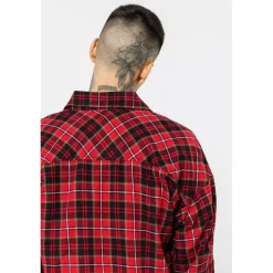 Shirts*Good For Nothing Check Flannel Shirt Red in Red