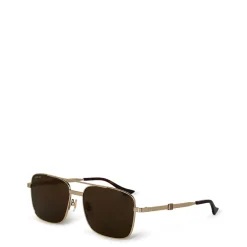 Sunglasses*Gucci Square Frame Sunglasses in Gold