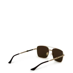 Sunglasses*Gucci Square Frame Sunglasses in Gold