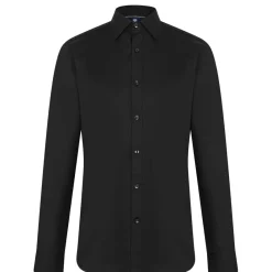 Shirts*Haines and Bonner Slim Fit Regular Collar SaT-Shirtn Shirt in Black