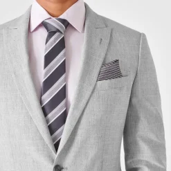 Assorted*Haines and Bonner Stripe Tie in Grey