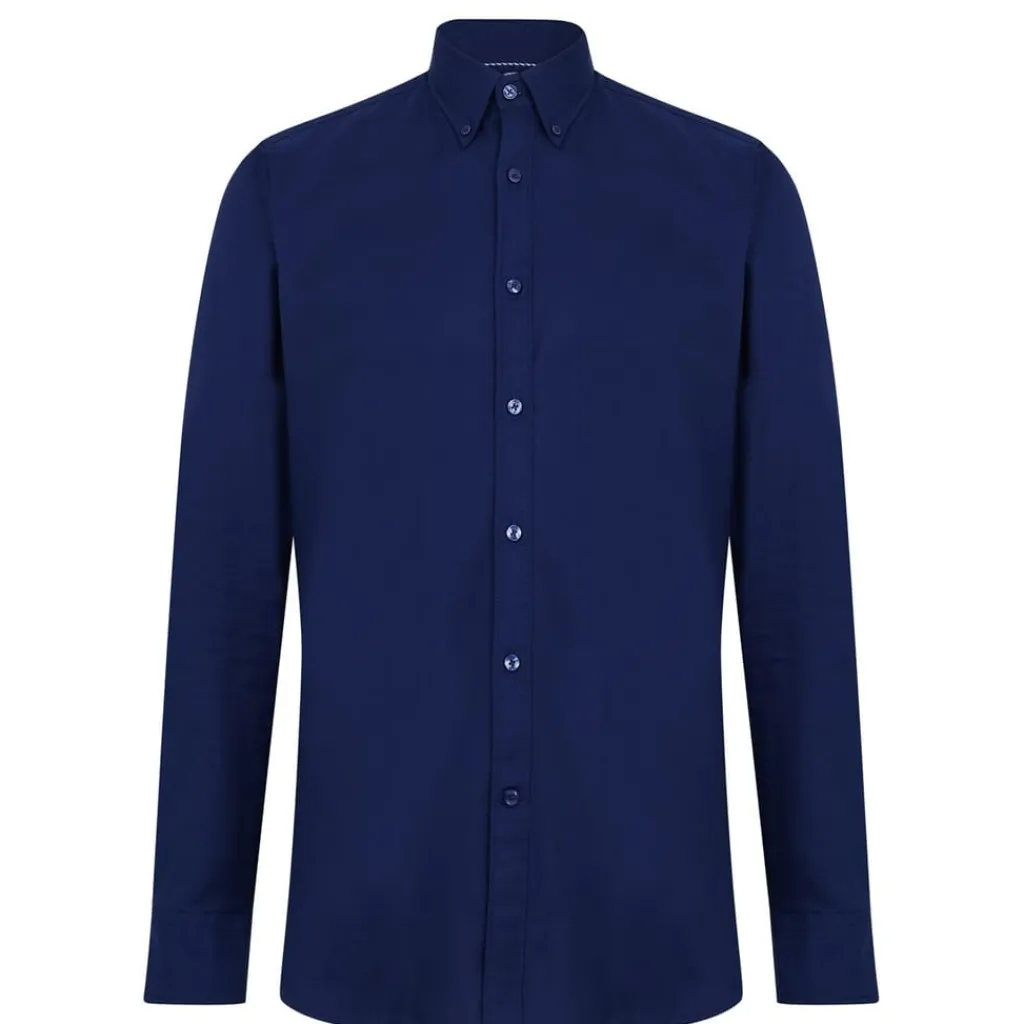 Shirts*Haines and Bonner Tailored Oxford Shirt in Blue
