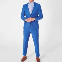 Shirts*Haines and Bonner Tailored Regular Collar Puppytooth Shirt in Blue