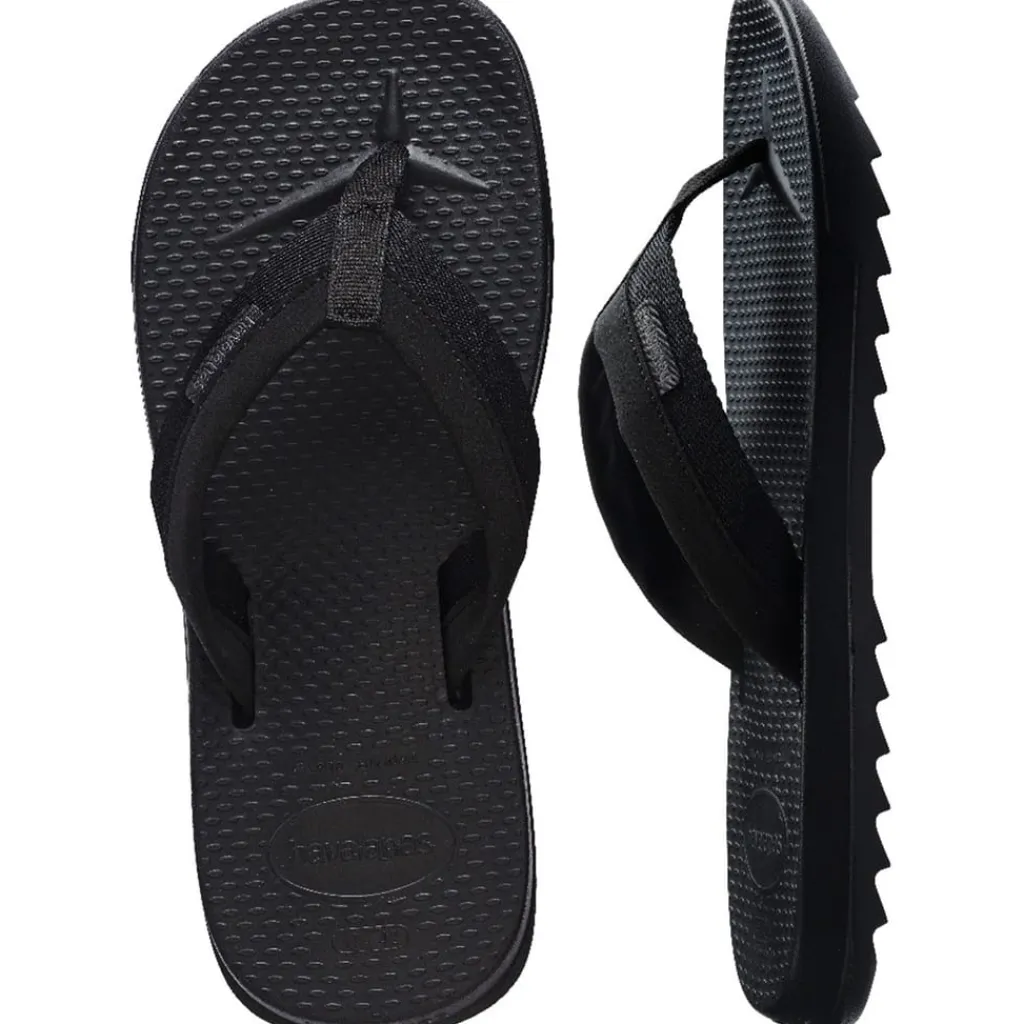 Beach Shoes*Havaianas Track Plus Flatform Flip Flops in Black