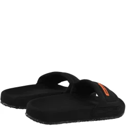 Beach Shoes*Heron Preston Fabric Sliders in Black