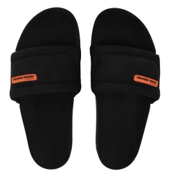 Beach Shoes*Heron Preston Fabric Sliders in Black
