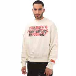Sweatshirts*Heron Preston Promo Only Crewneck Sweatshirt in White red