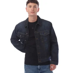Coats And Jackets*Hugo Adjustable Hem Denim Jacket in Dark Blue
