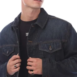 Coats And Jackets*Hugo Adjustable Hem Denim Jacket in Dark Blue