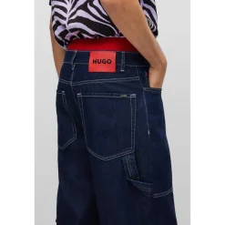 Jeans*Hugo Contrast Stitch Denim Jeans in Blue