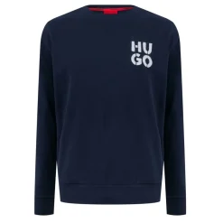 Underwear And Socks*Hugo Crew Neck Long Sleeve Relaxed Fit Sweatshirt in Blue