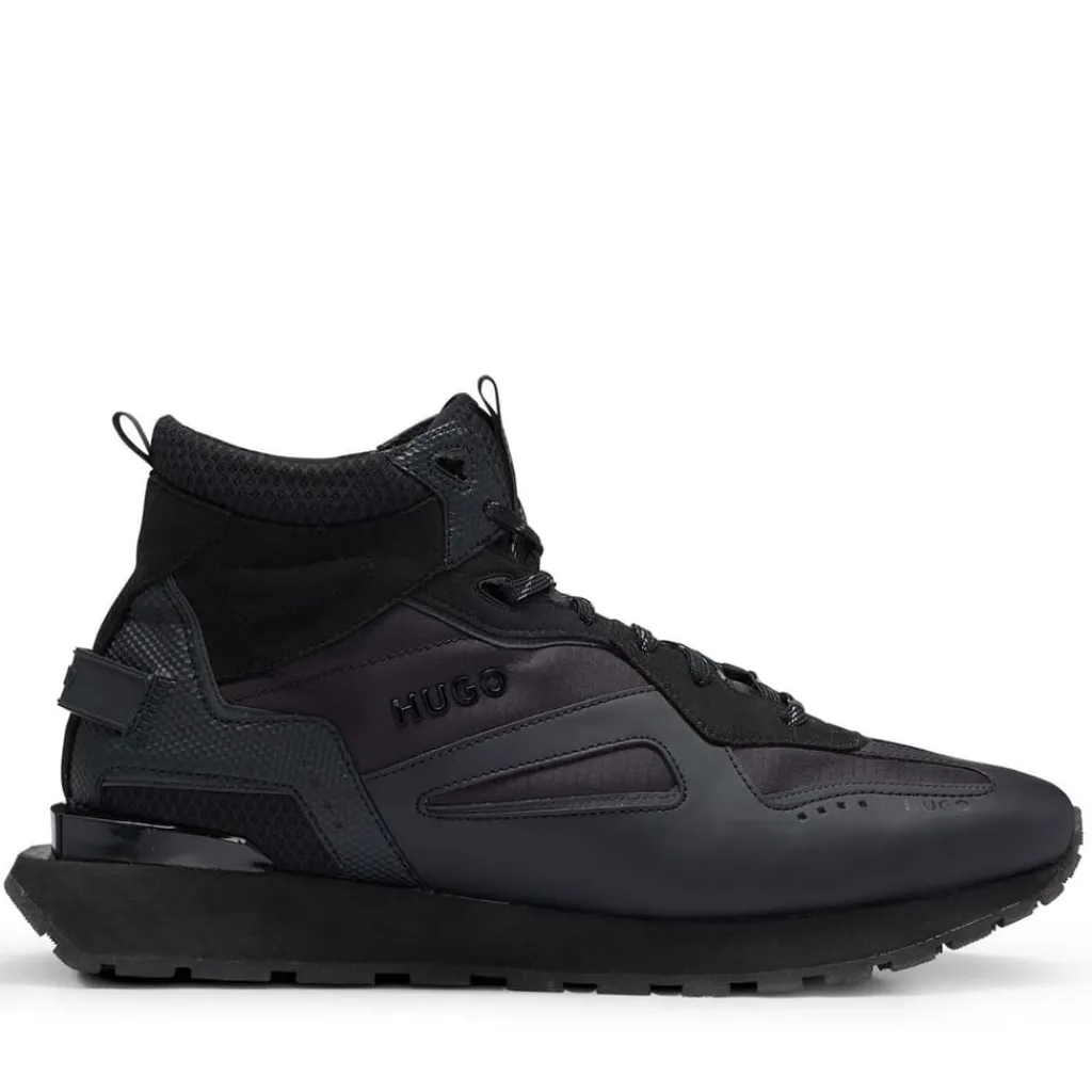 Trainers|Footwear*Hugo Cubite Hi-Top Trainers in Black