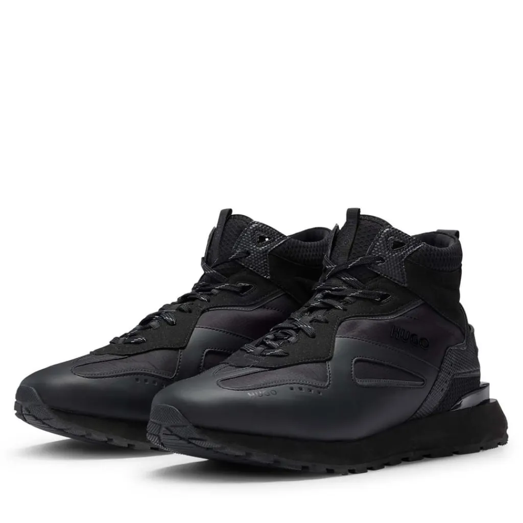 Trainers|Footwear*Hugo Cubite Hi-Top Trainers in Black
