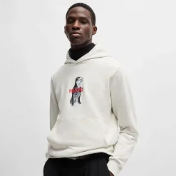 Sweatshirts*Hugo Dartchon Animal Graphic Hoodie in Natural