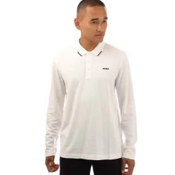 Polo Shirts*Hugo Derrikos Logo Detail Polo Shirt in Natural