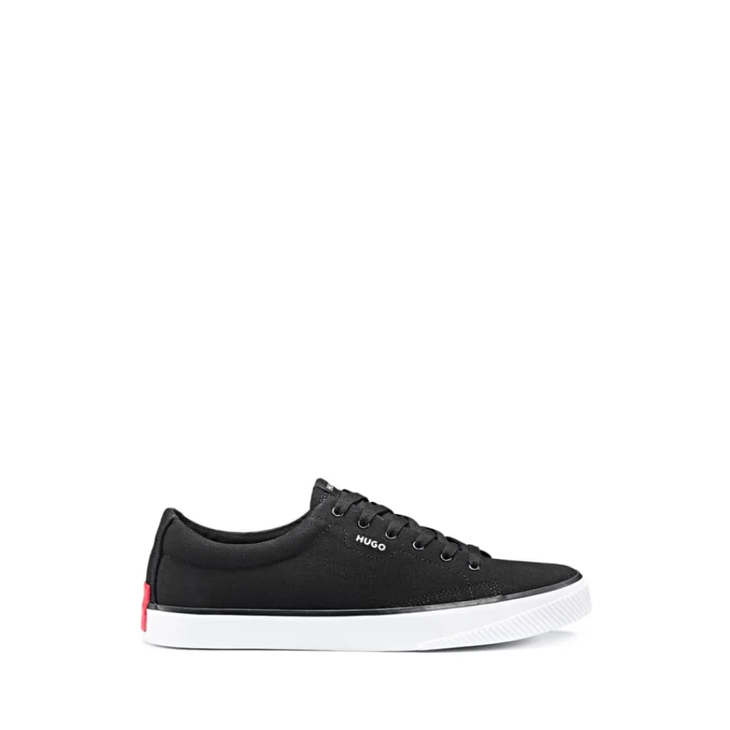 Pumps*Hugo Dyer Canvas Tennis Trainers in Black