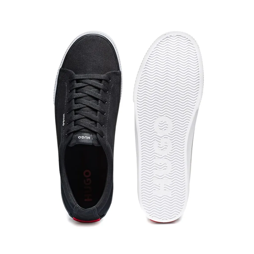 Pumps*Hugo Dyer Canvas Tennis Trainers in Black