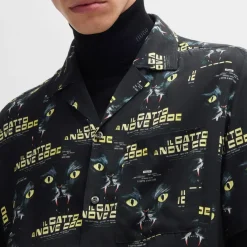 Shirts*Hugo Ellino 70s Film Graphics Shirt in Black