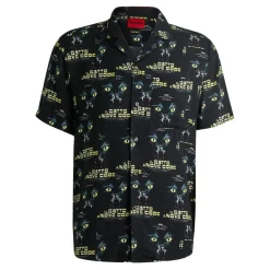 Shirts*Hugo Ellino 70s Film Graphics Shirt in Black