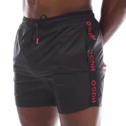 Shorts*Hugo Fab Logo Tape Swim Shorts in Black