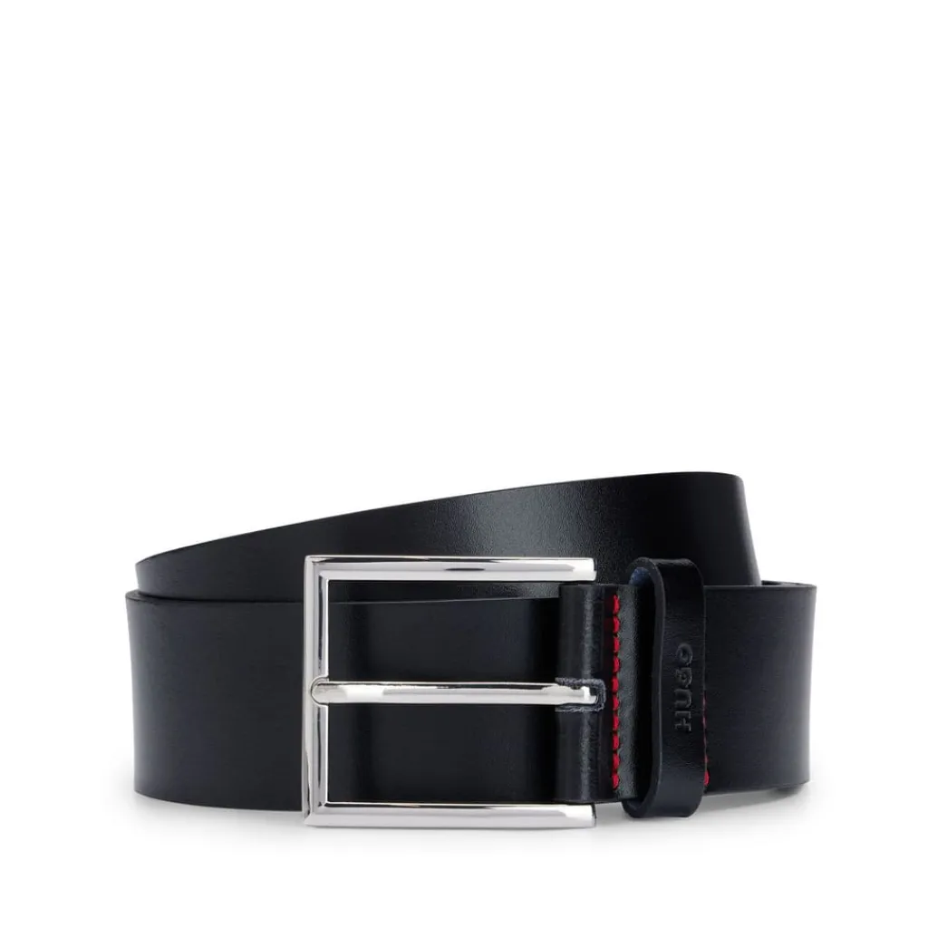 Belts*Hugo Giaspo Leather Belt in Black