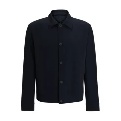 Coats And Jackets*Hugo Hellys Slim-Fit Overshirt in Dark Blue
