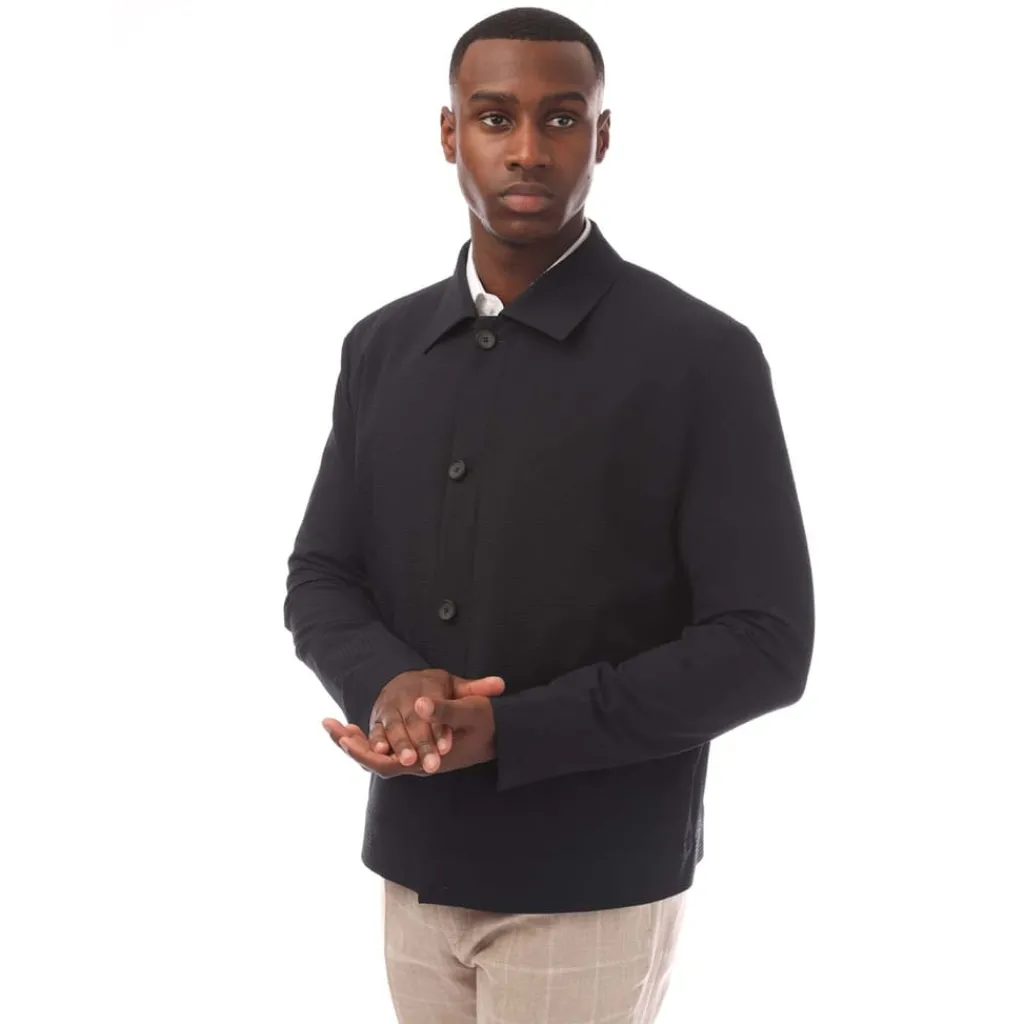 Coats And Jackets*Hugo Hellys Slim-Fit Overshirt in Dark Blue