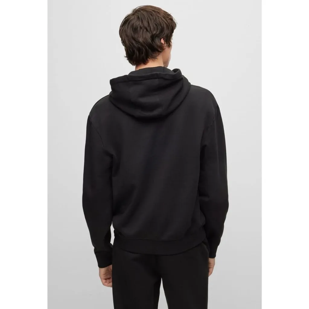 Hoodies*Hugo Hooded Relaxed Fit Long Sleeve Sweatshirt in Black