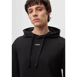 Hoodies*Hugo Hooded Relaxed Fit Long Sleeve Sweatshirt in Black