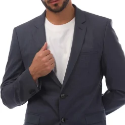 Coats And Jackets*Hugo Houndstooth Extra Slim-Fit Jacket in Dark Blue