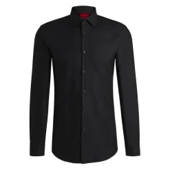 Shirts*Hugo Kenno Checkerboard Print Shirt in Black