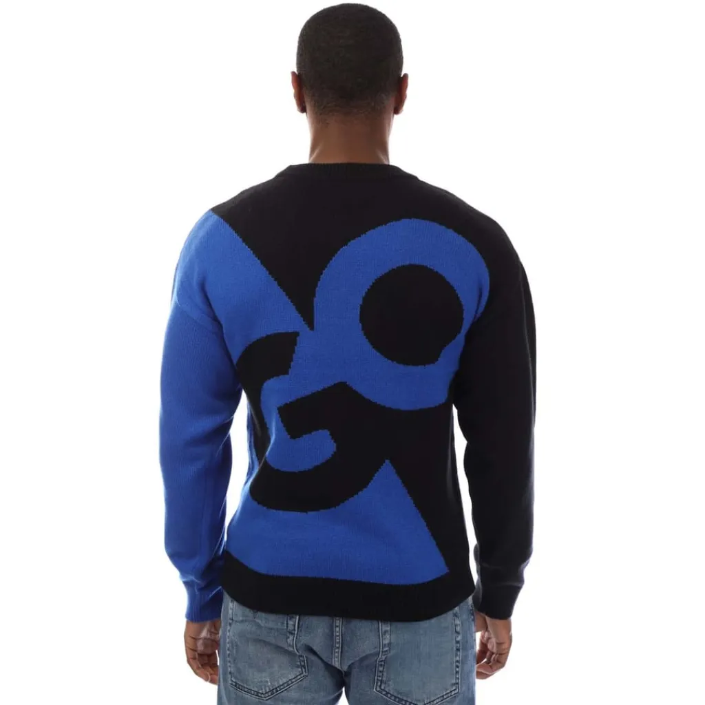 Sweatshirts*Hugo Knitted Crewneck Sweatshirt in Blue